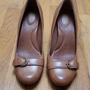 Clark's Artisan Society Dance Brown Heels